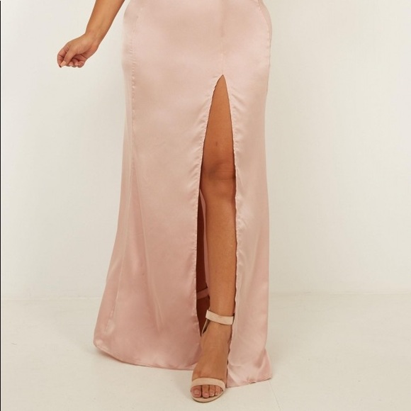 City Is Mine Dress In Blush Satin ✨ - Picture 4 of 4